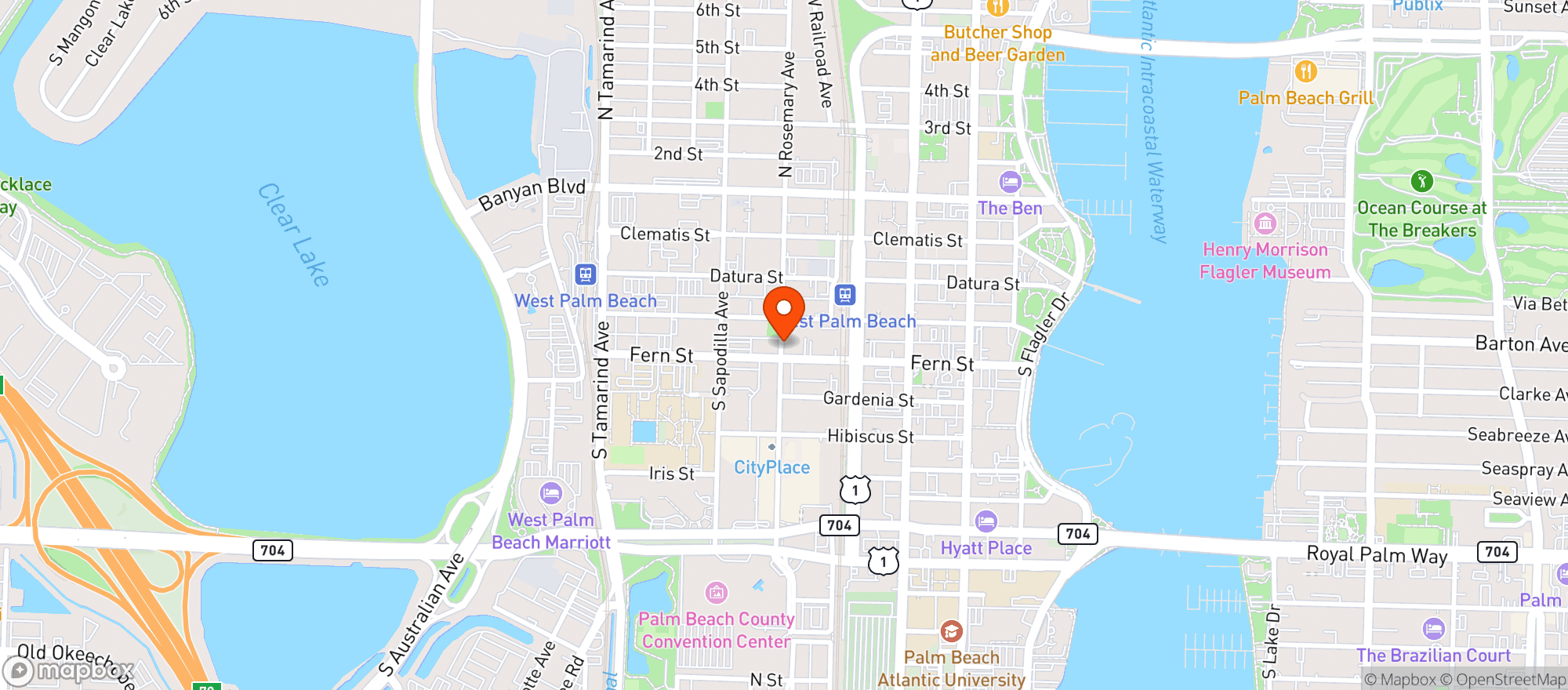 Map showing Adriennes Pizzabar