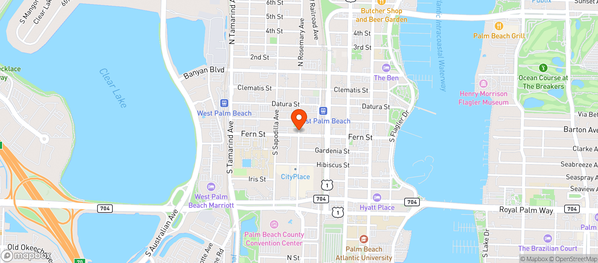 Map showing Publix Super Market