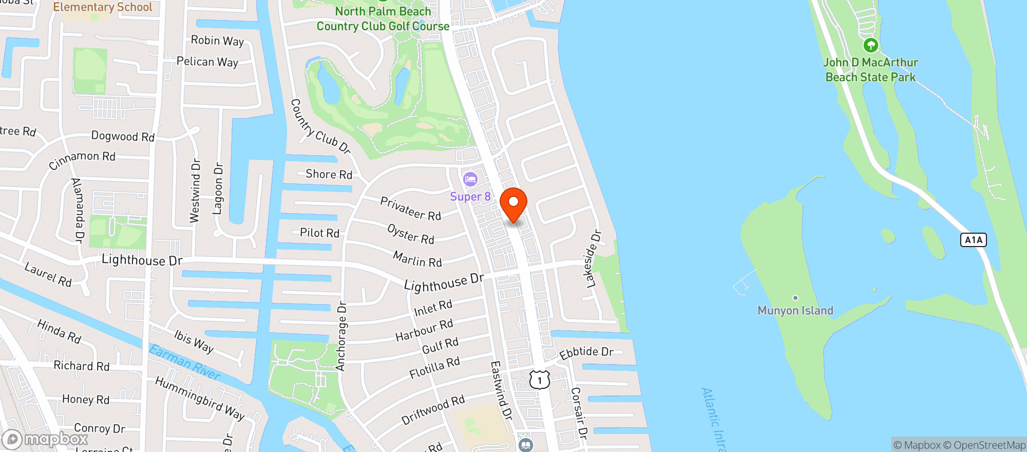 Map showing La Bamba Mexican & Spanish