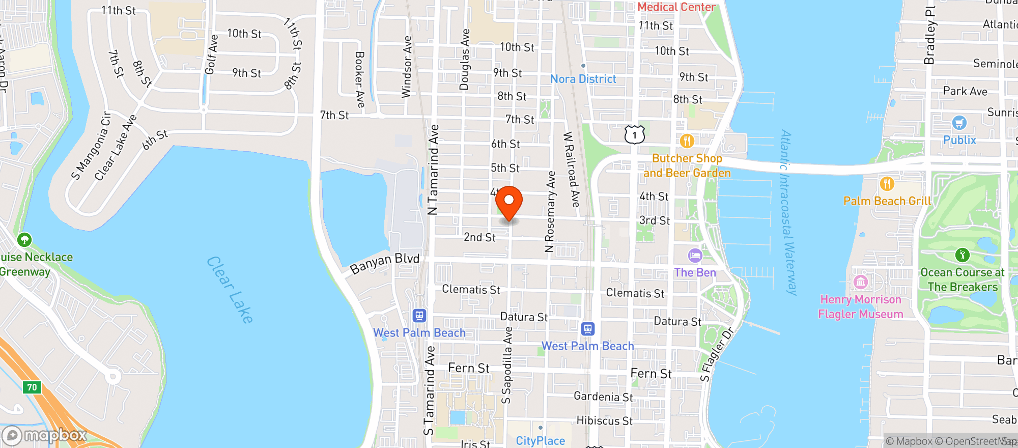 Map showing Fantasy Island Restaurant