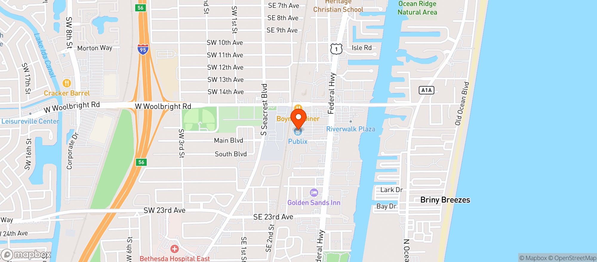 Map showing Publix