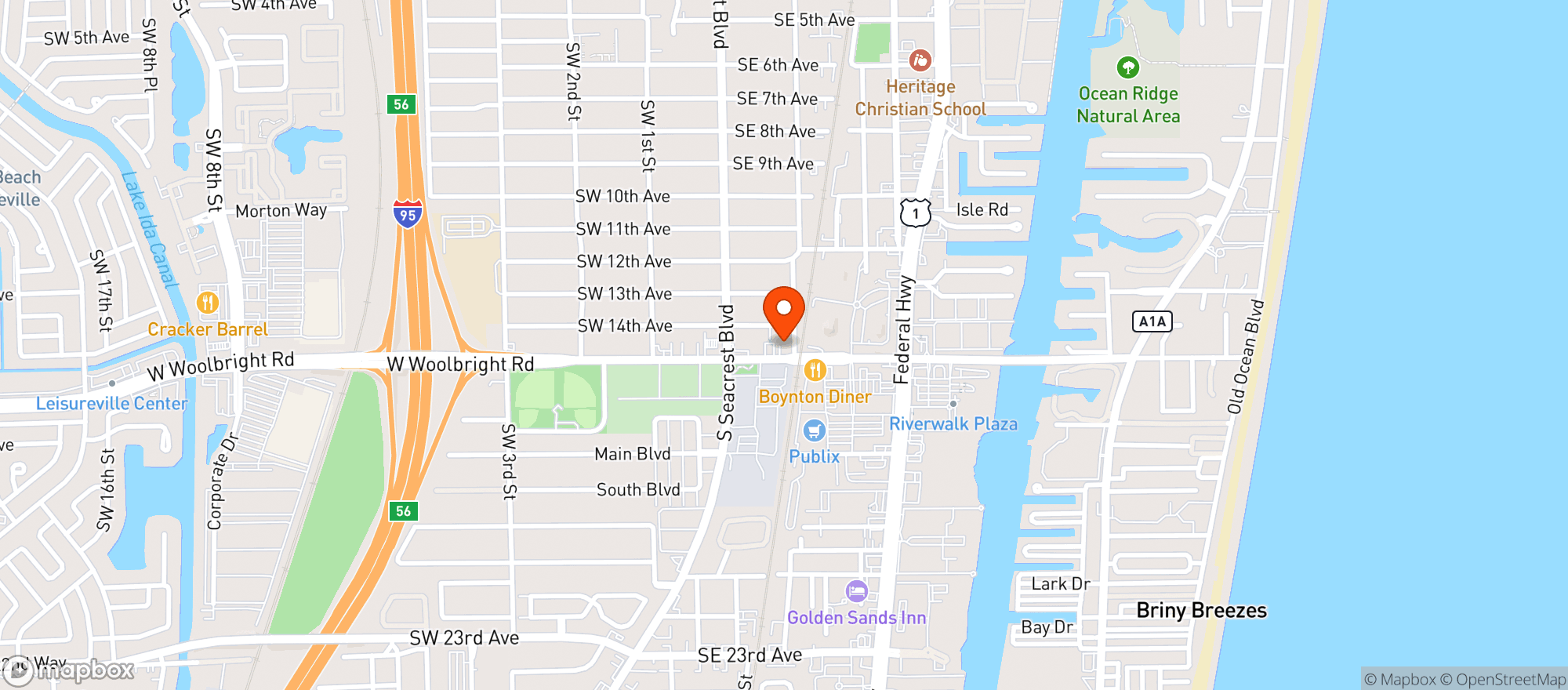 Map showing Empire Smoke Shop