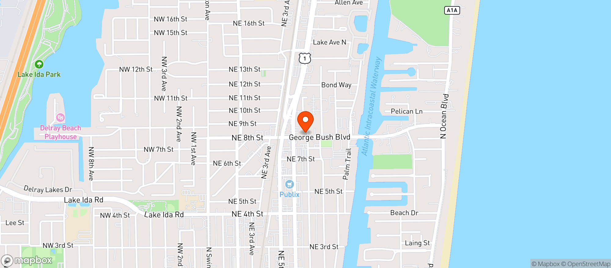 Map showing Sail Inn