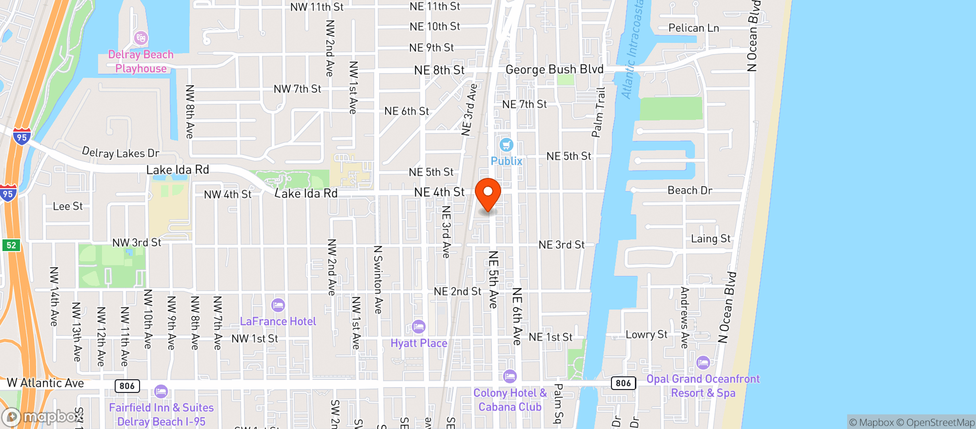 Map showing Putt'n Around