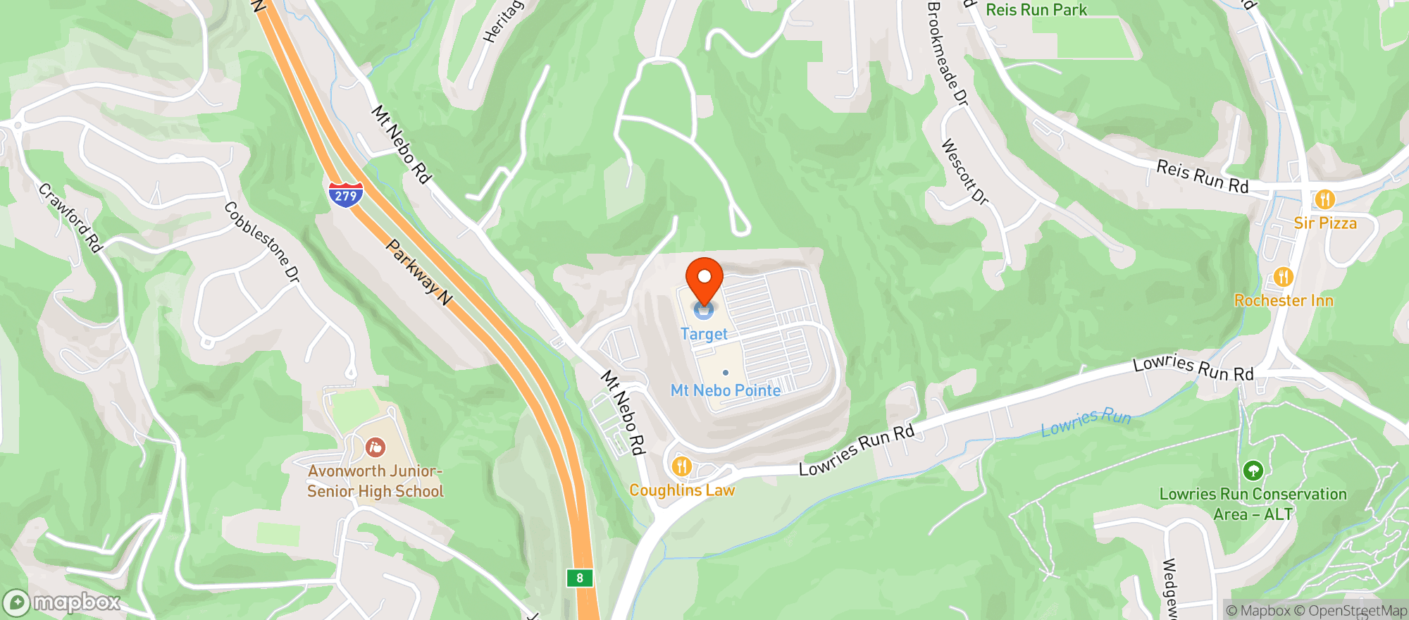 Map showing Target