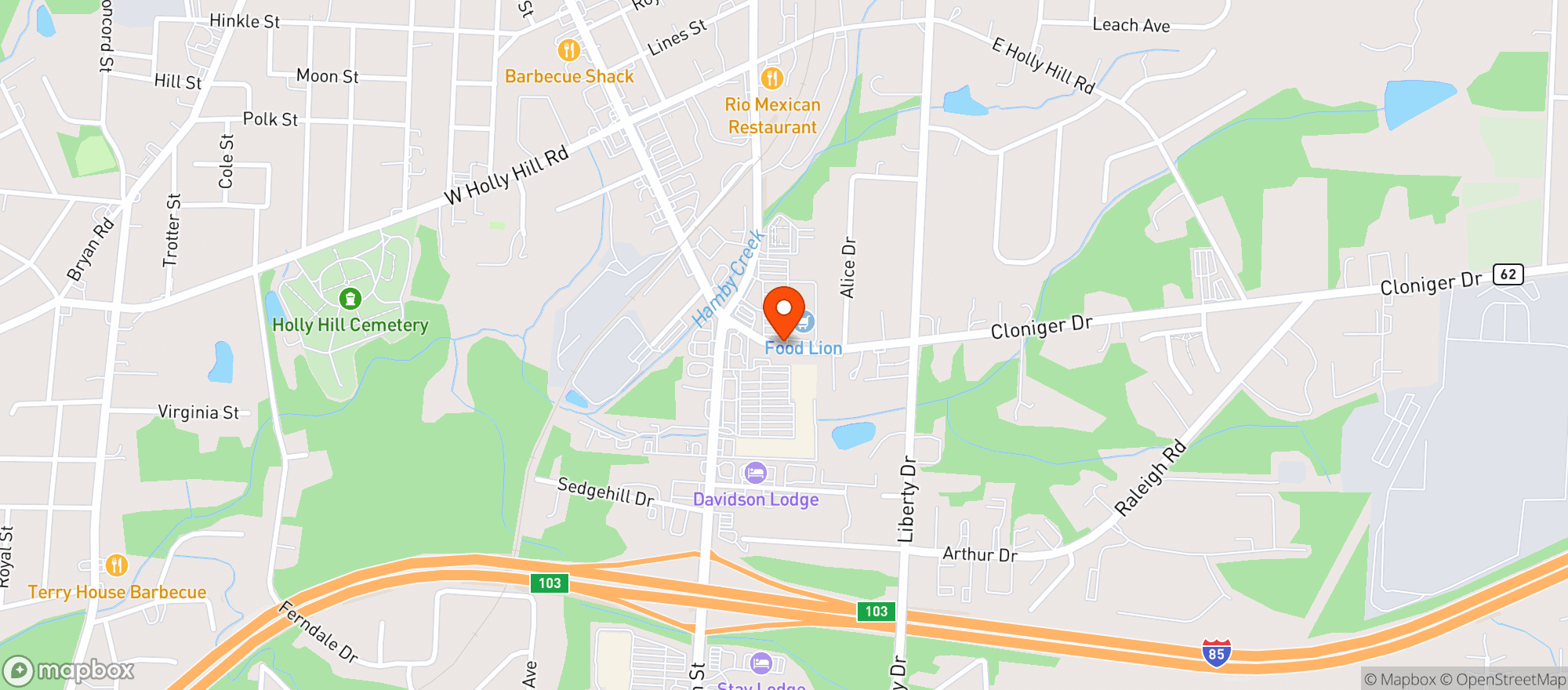 Map showing Food Lion