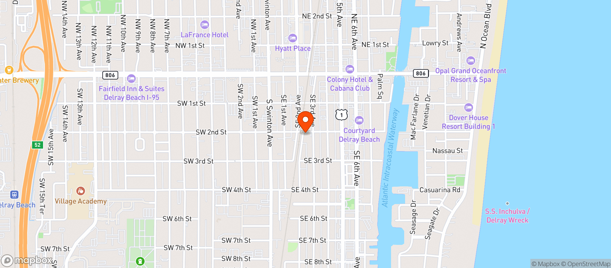 Map showing Purple Vibez Smoke Shop