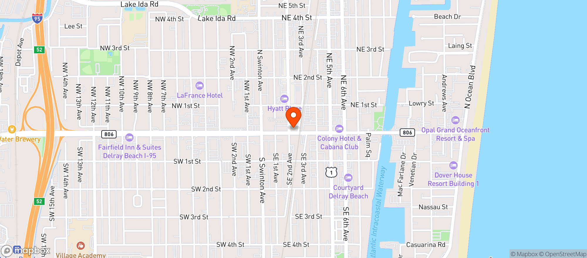 Map showing El Camino Mexican Soul Food