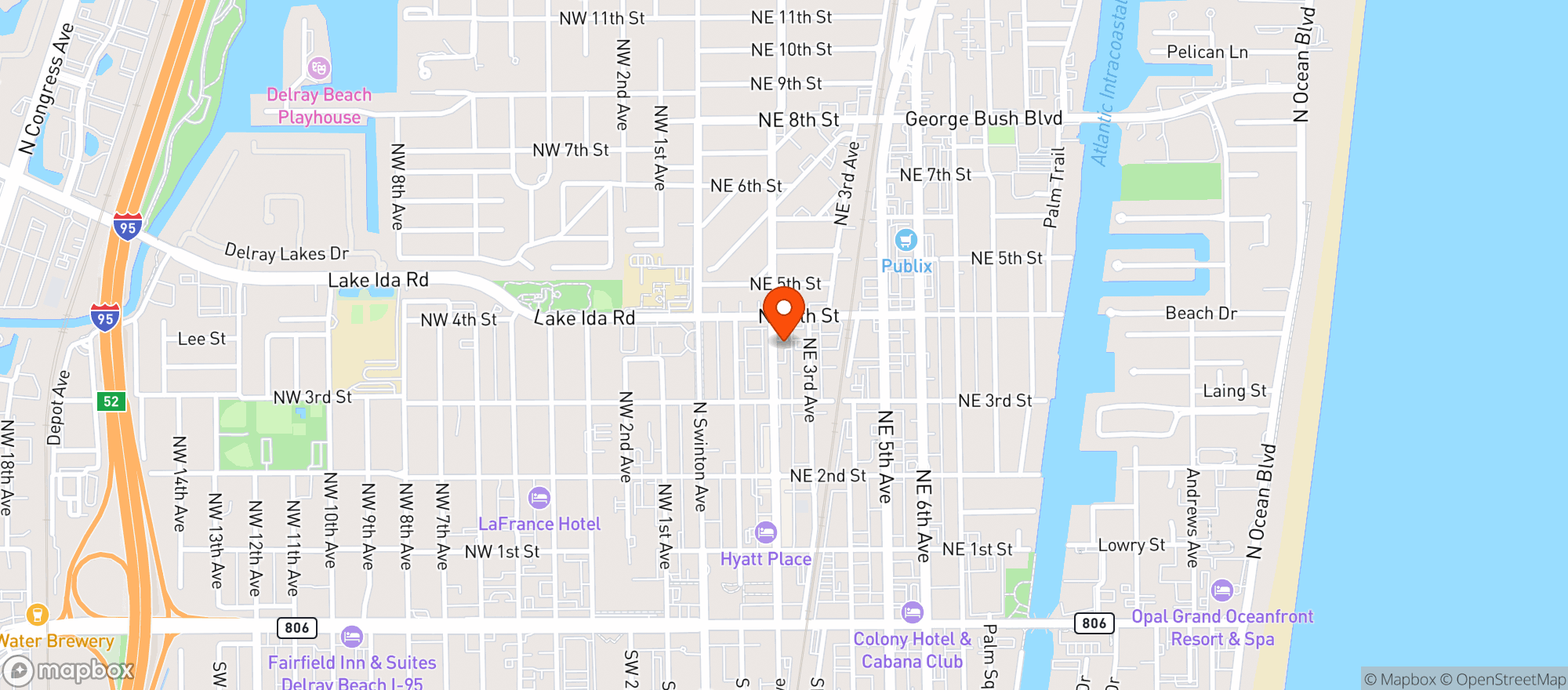 Map showing Pat's Beverage and Liquor