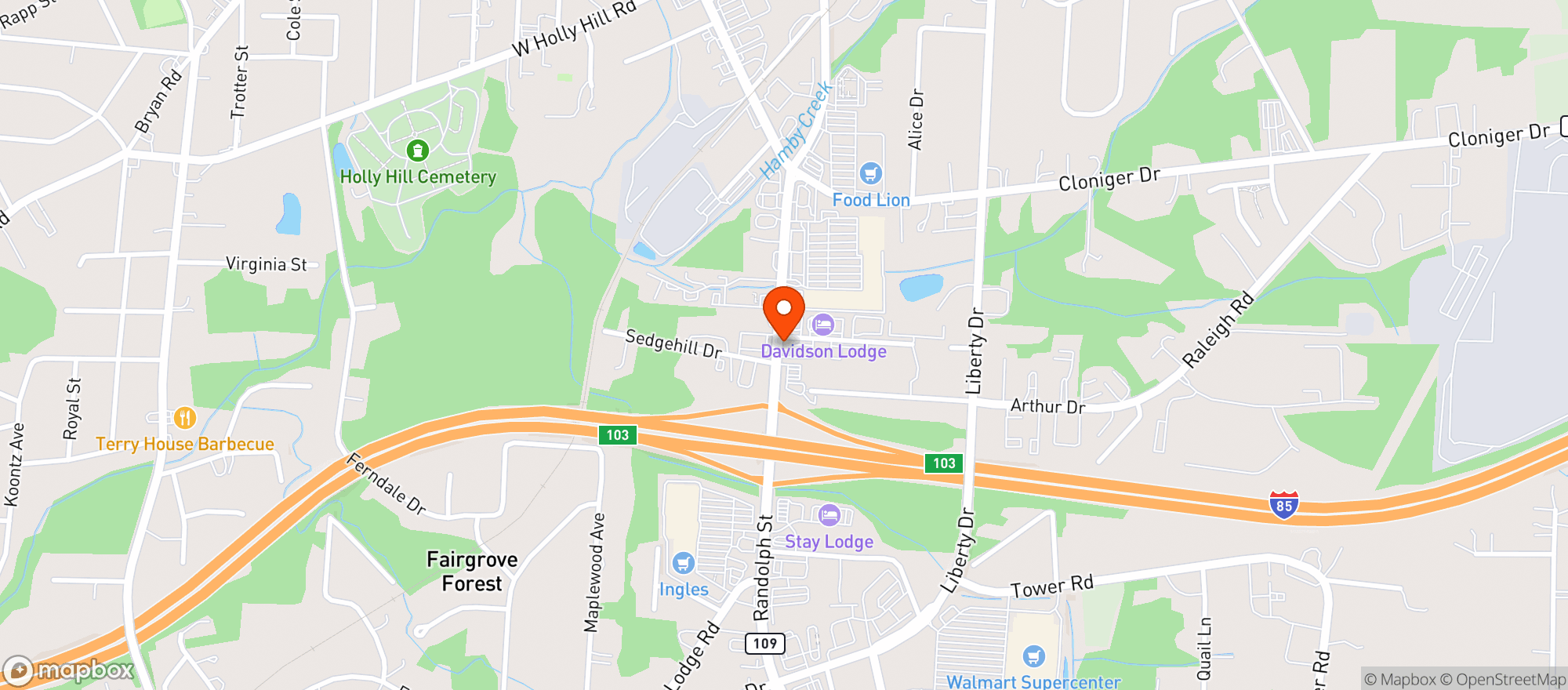 Map showing Sixty Six Grill & Tap House