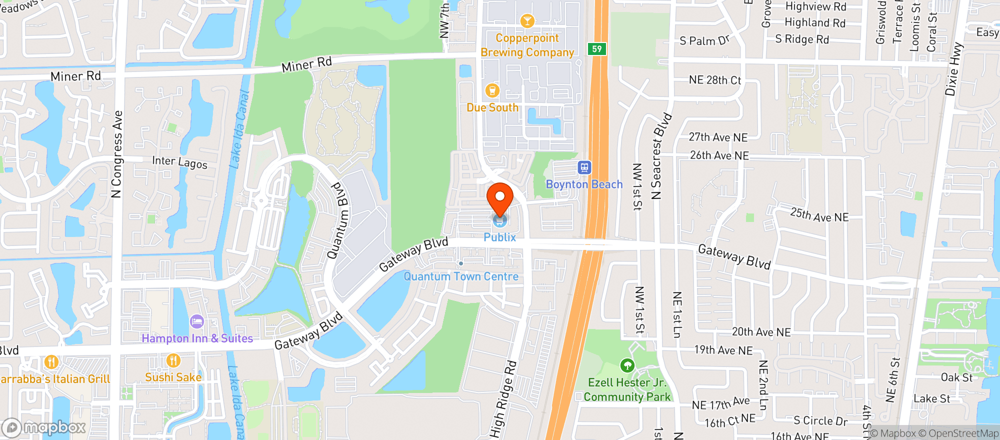 Map showing Publix