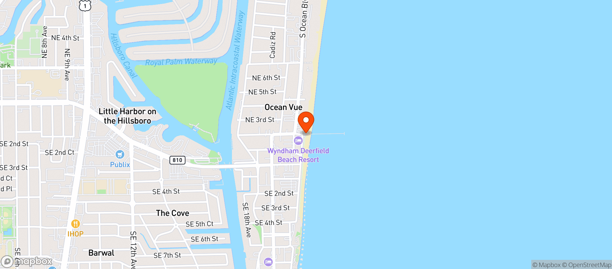 Map showing The Break House