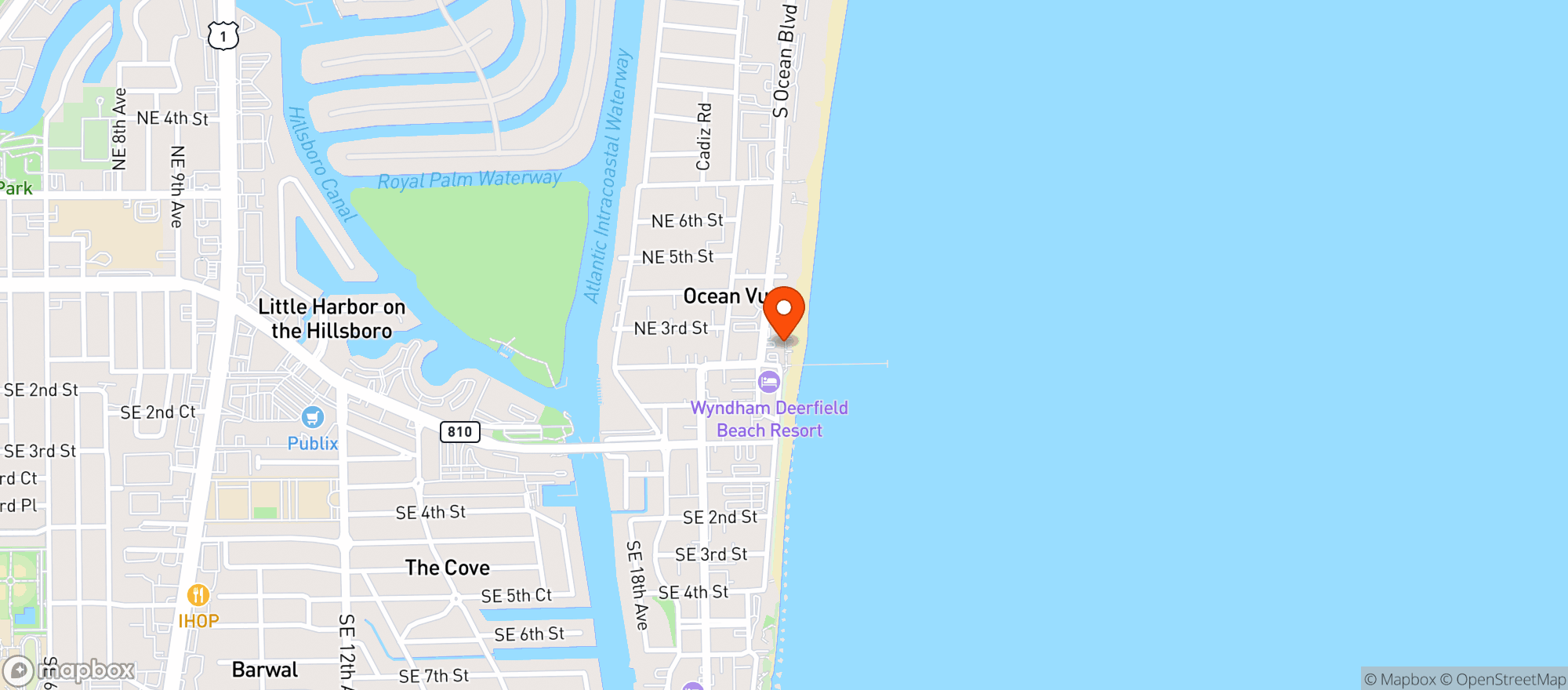 Map showing Oceans 234