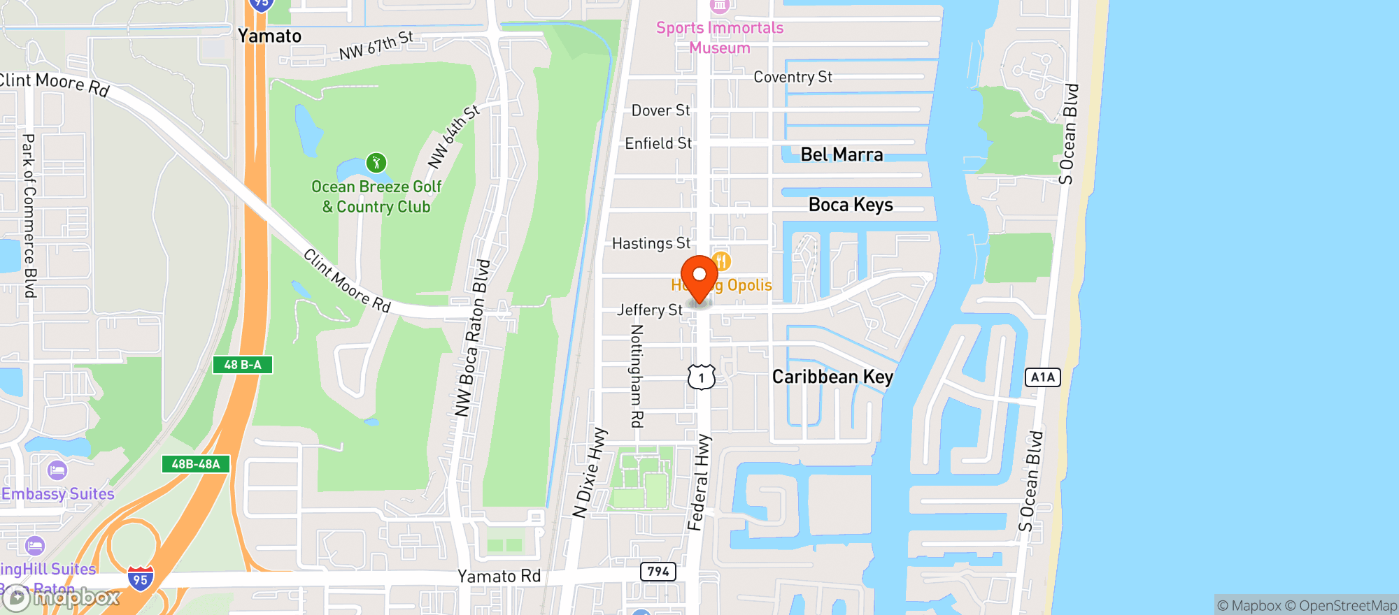 Map showing Heritage Smoke Shop