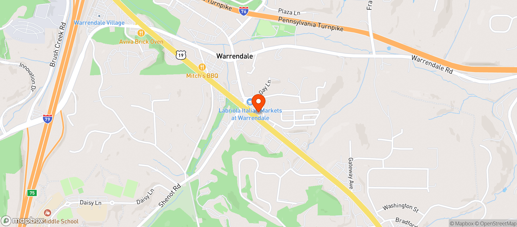 Map showing Ozone Bar And Grill
