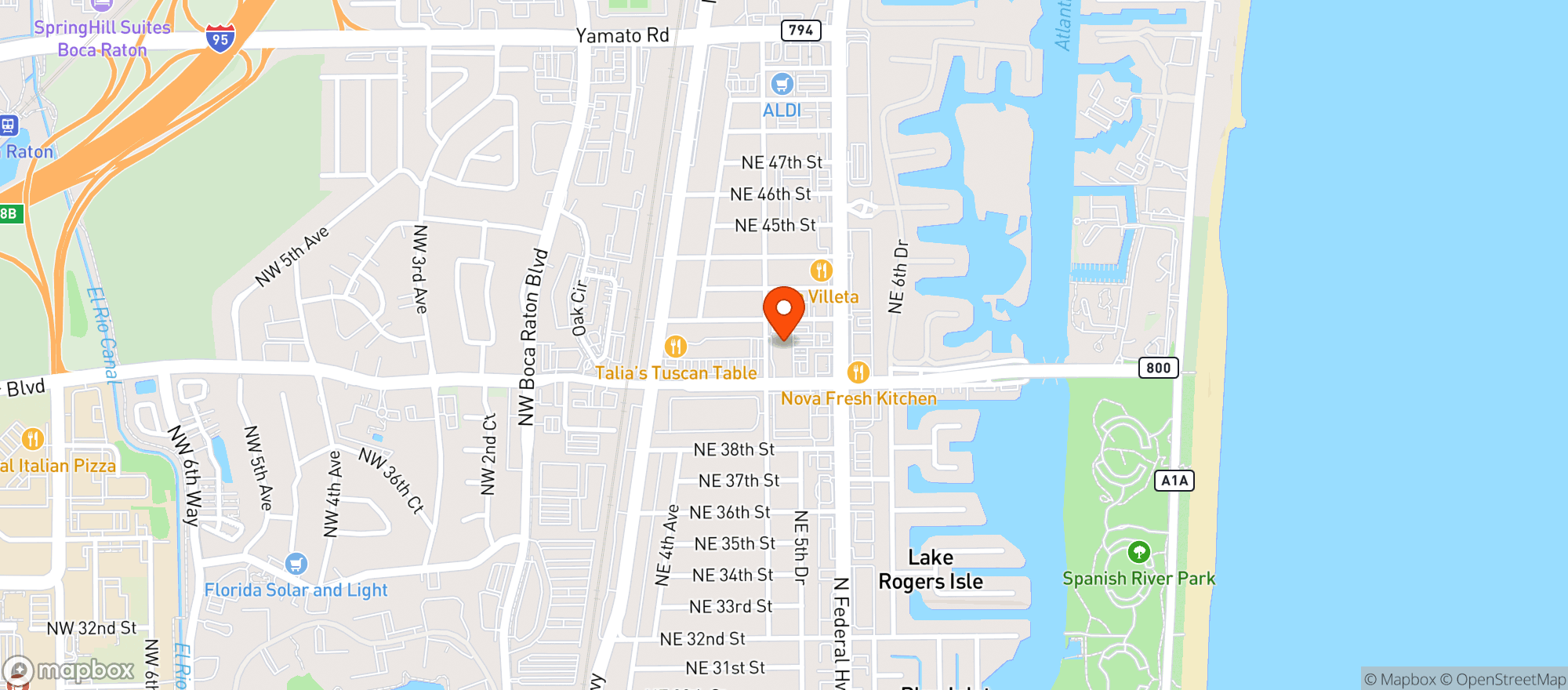 Map showing Publix