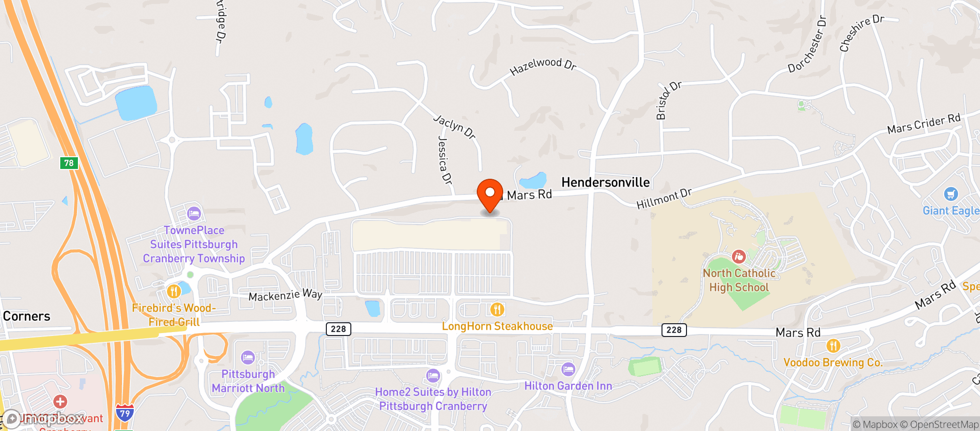Map showing Target
