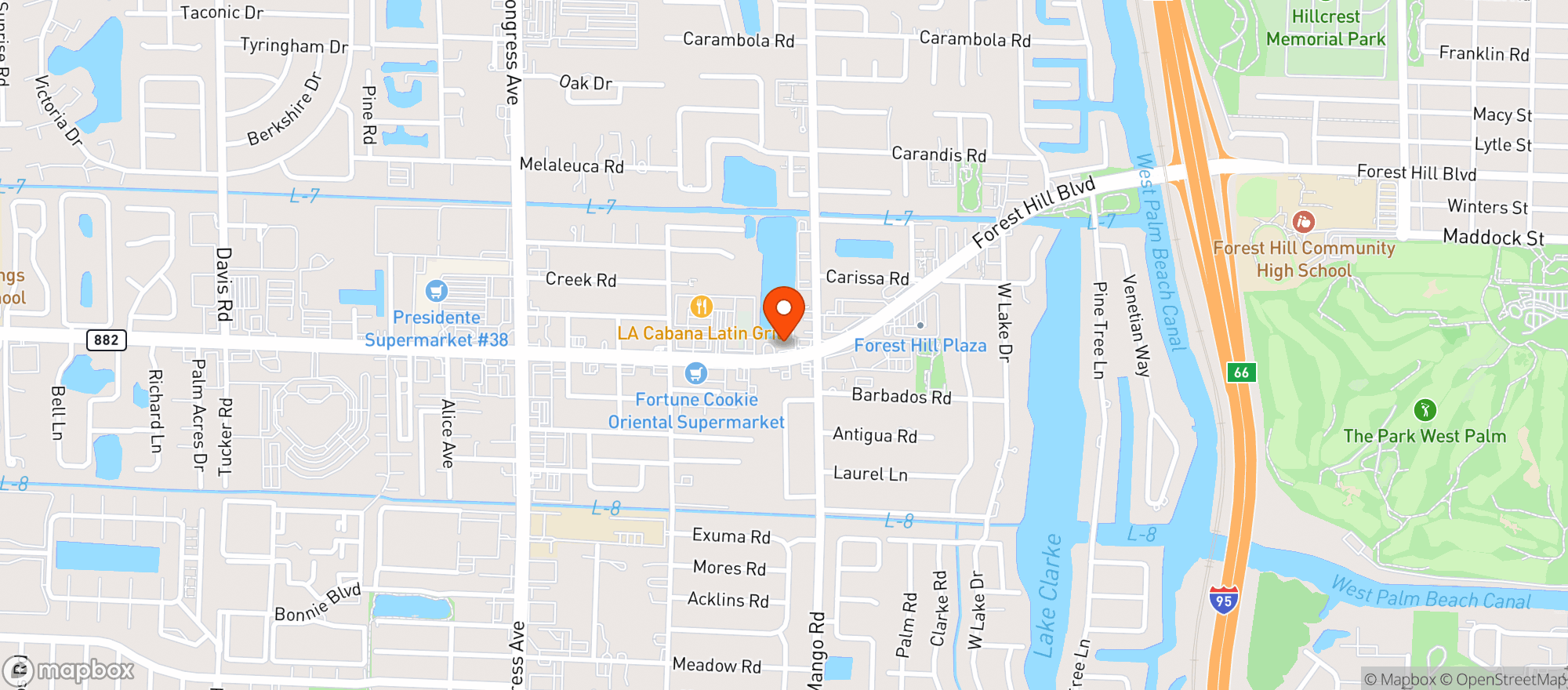 Map showing Impack Liquors