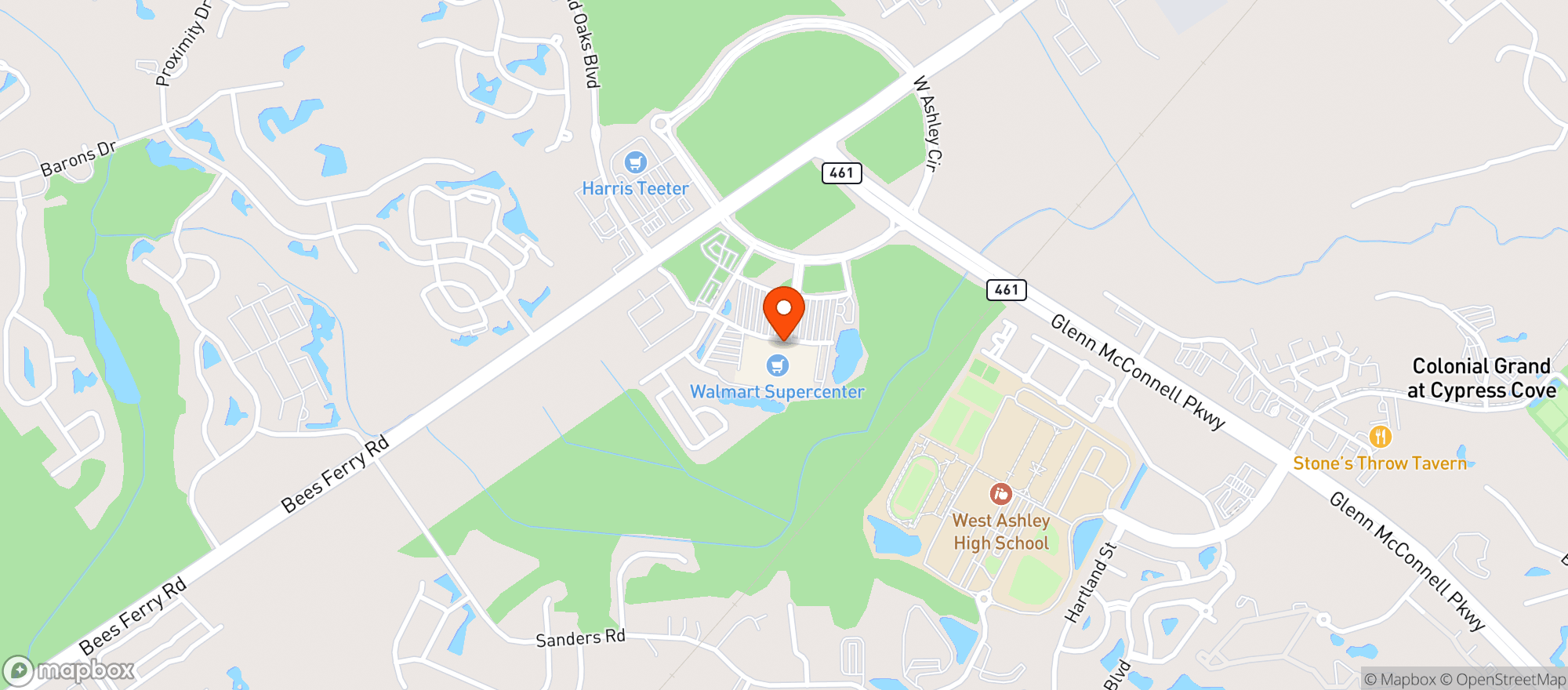 Map showing Walmart Supercenter