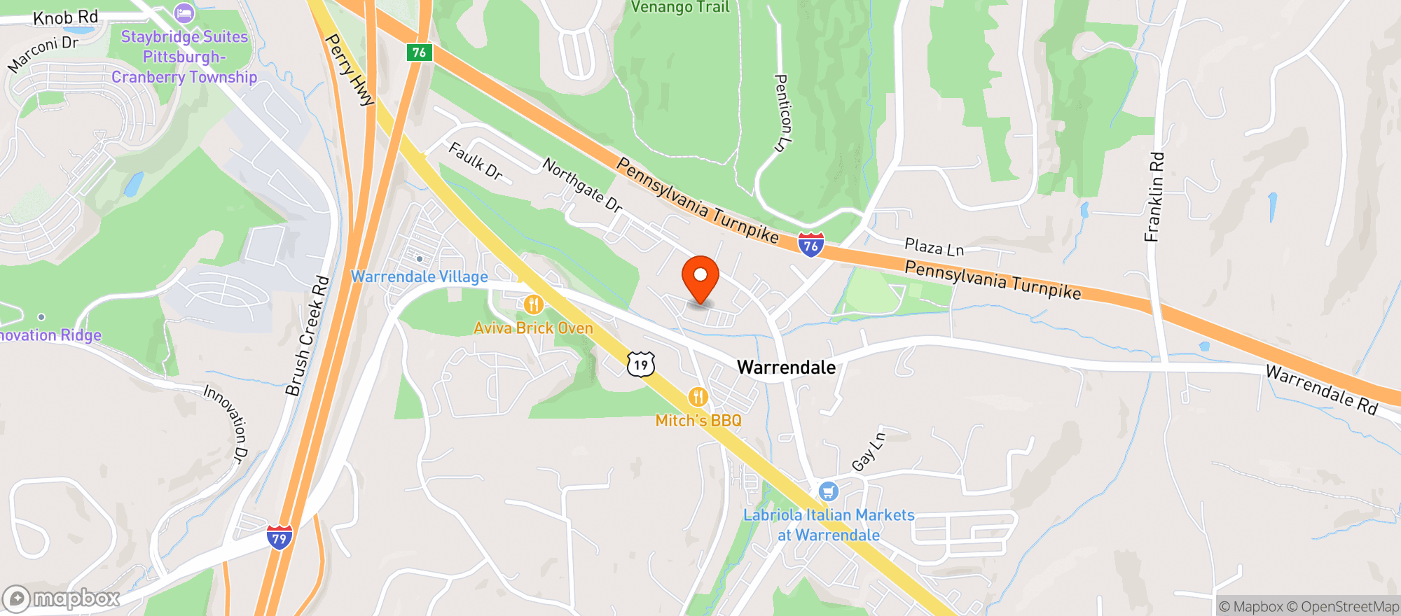 Map showing Jergels Rythmn Grille
