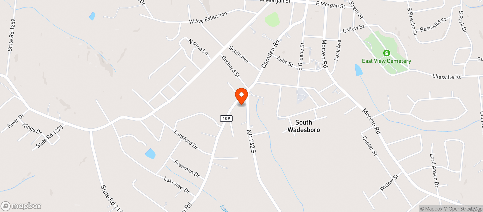 Map showing Iga - Wadesboro
