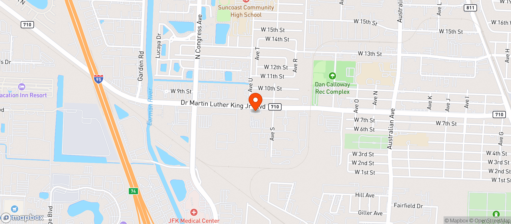 Map showing Mlk Food Mart