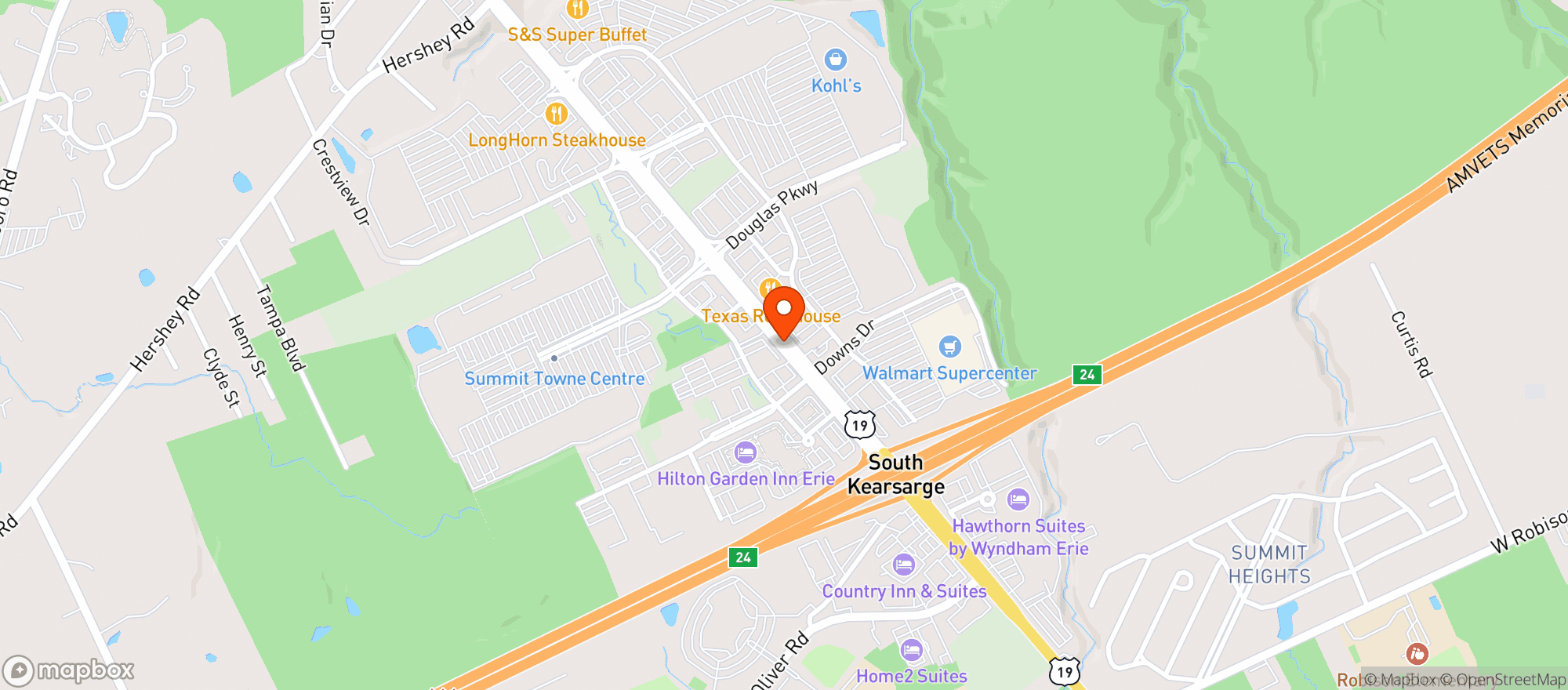 Map showing John Russell Brewing Company