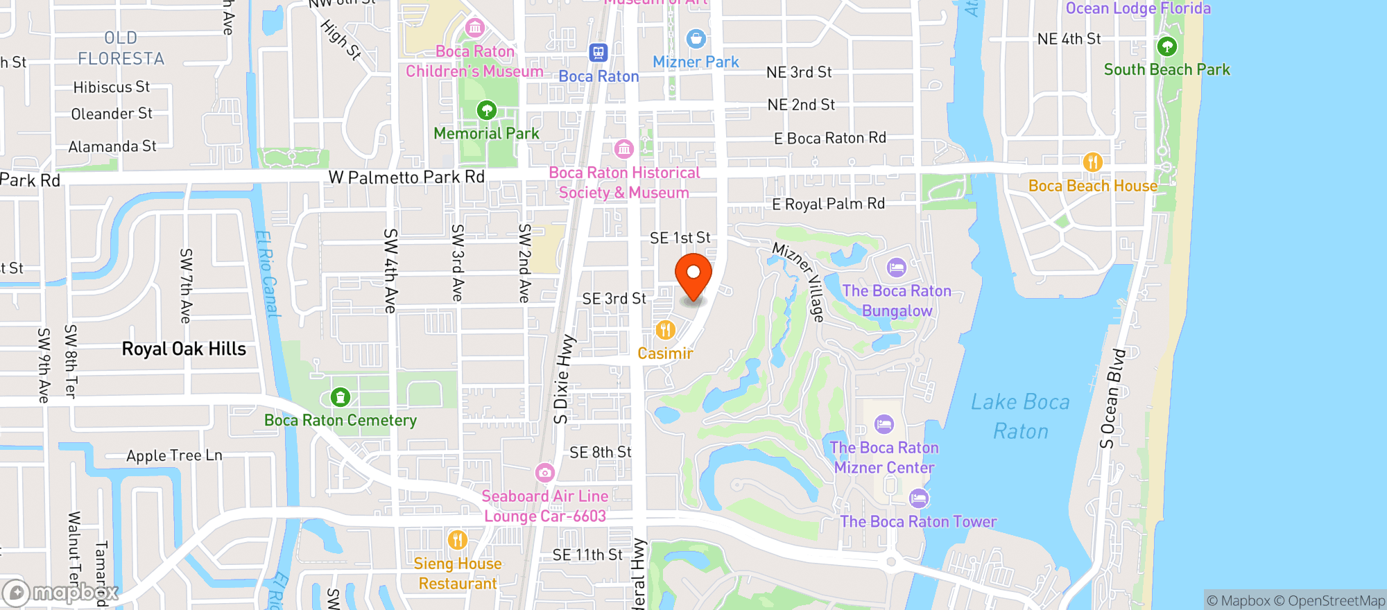 Map showing Funky Biscuit