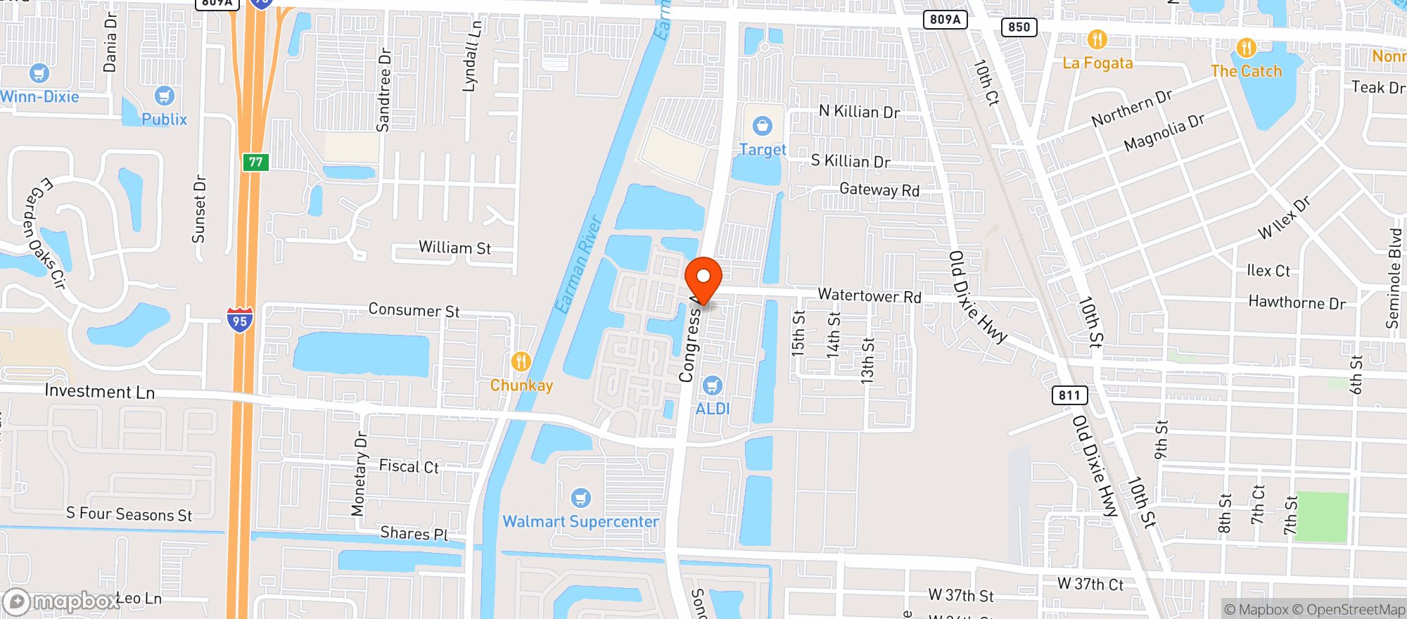 Map showing Texas Roadhouse