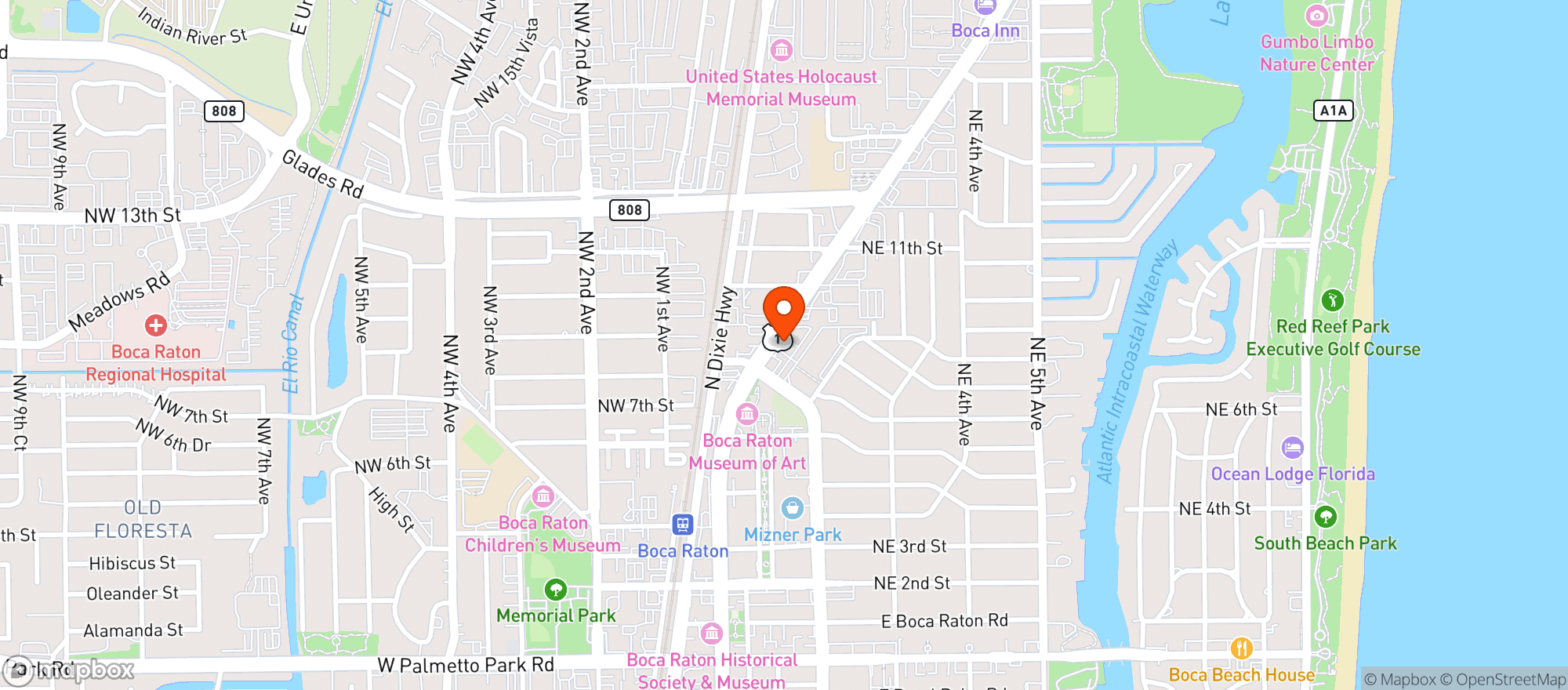 Map showing Vitamin Shoppe - Boca Raton