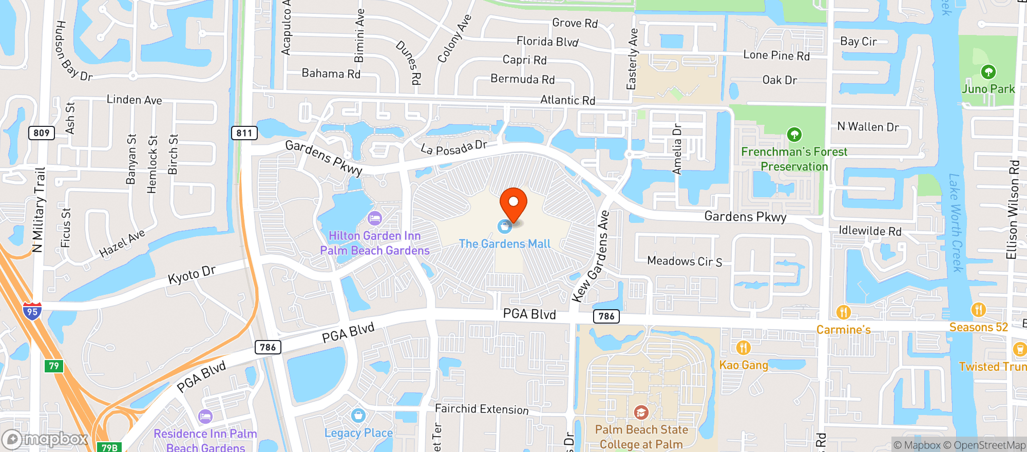 Map showing Coopers Hawk Winery & Restaurant