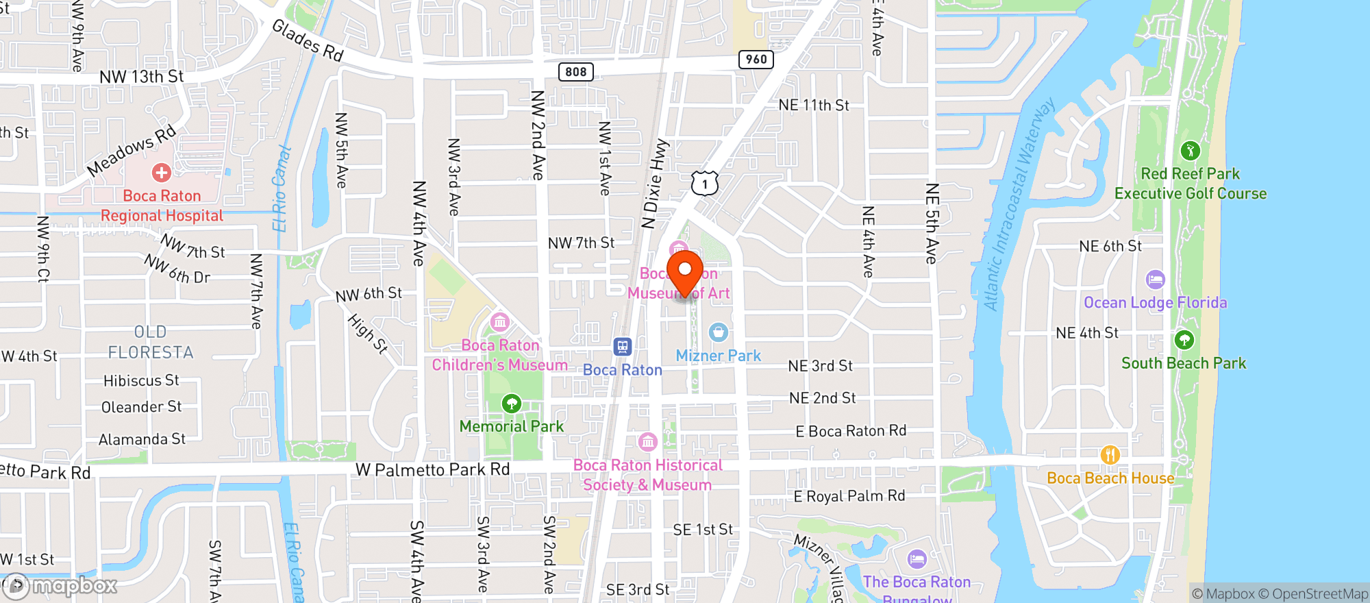 Map showing Kapow Noodle Bar