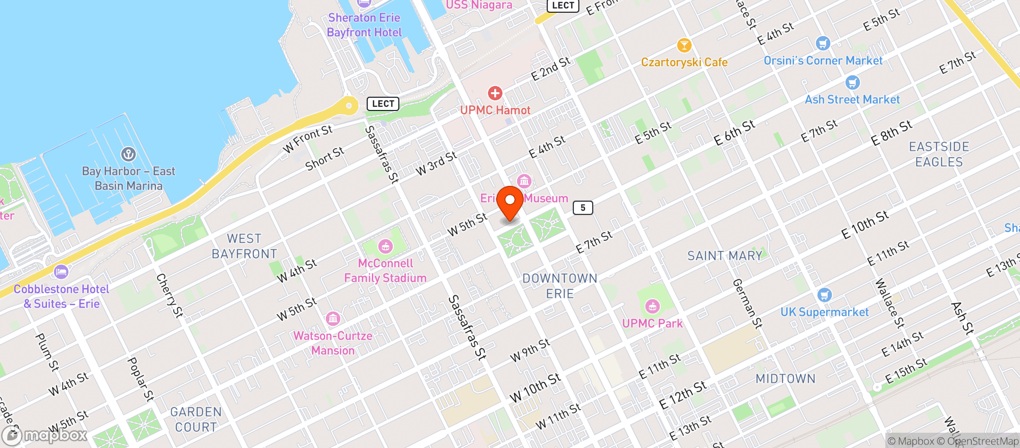 Map showing Flagship City Food Hall