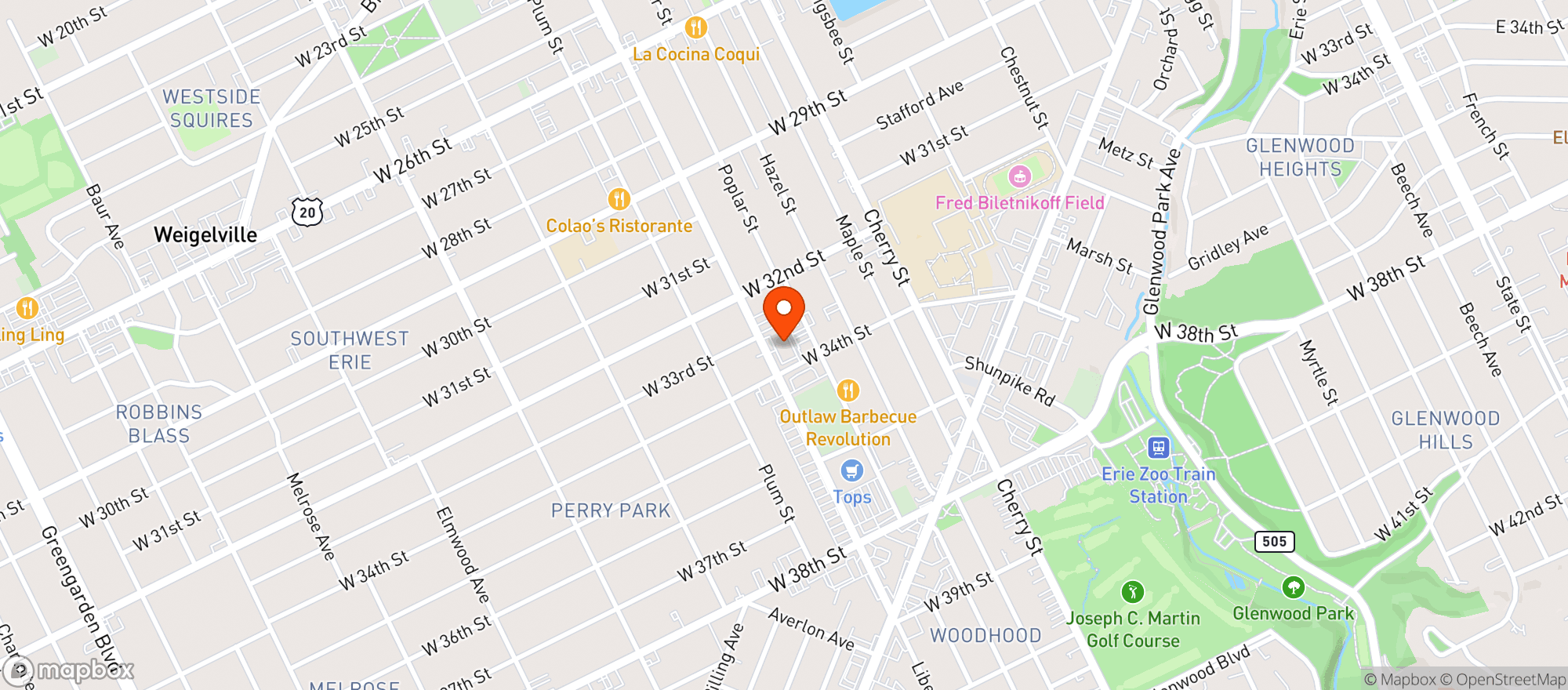 Map showing Yeti Vape