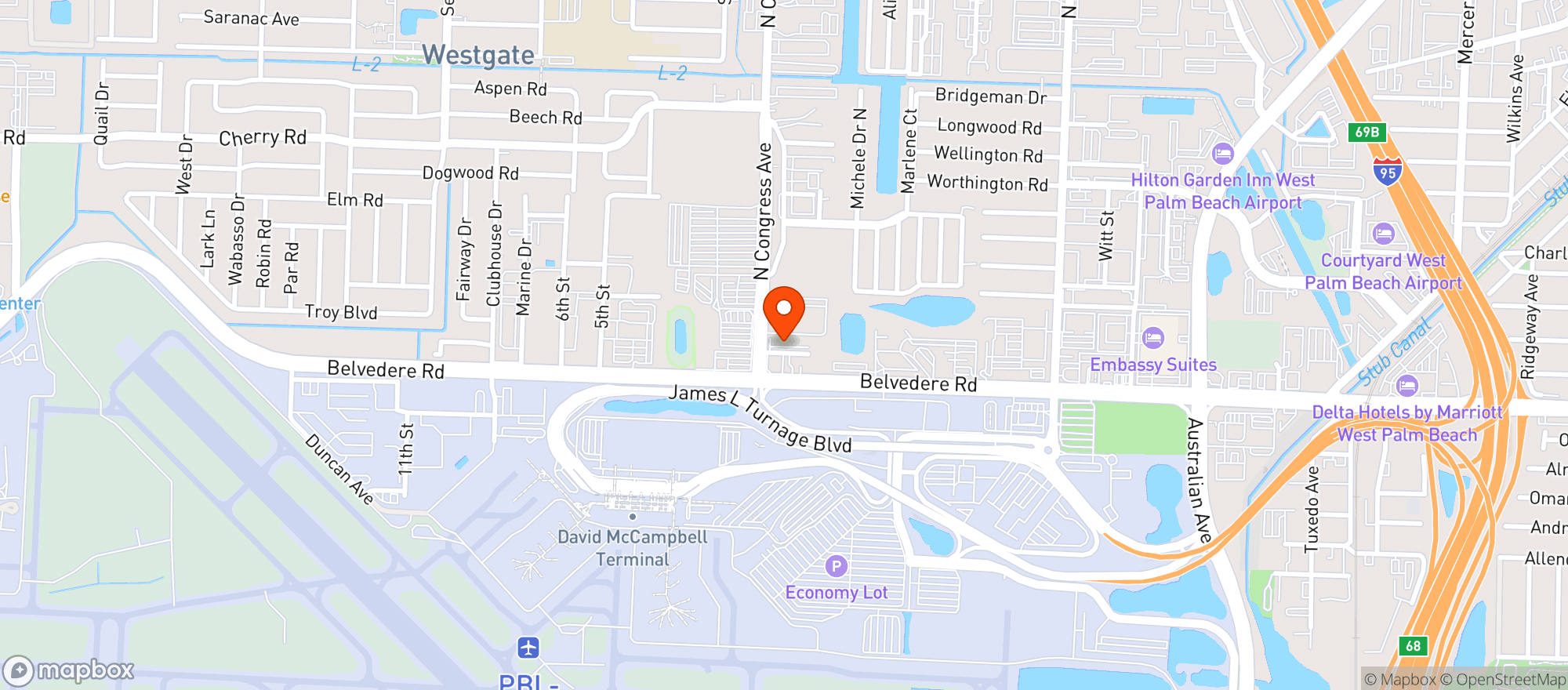 Map showing A&M Disc Beverage #35-Pal