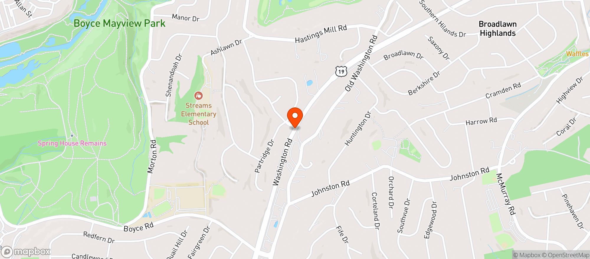 Map showing CORNERS BEER DIST.