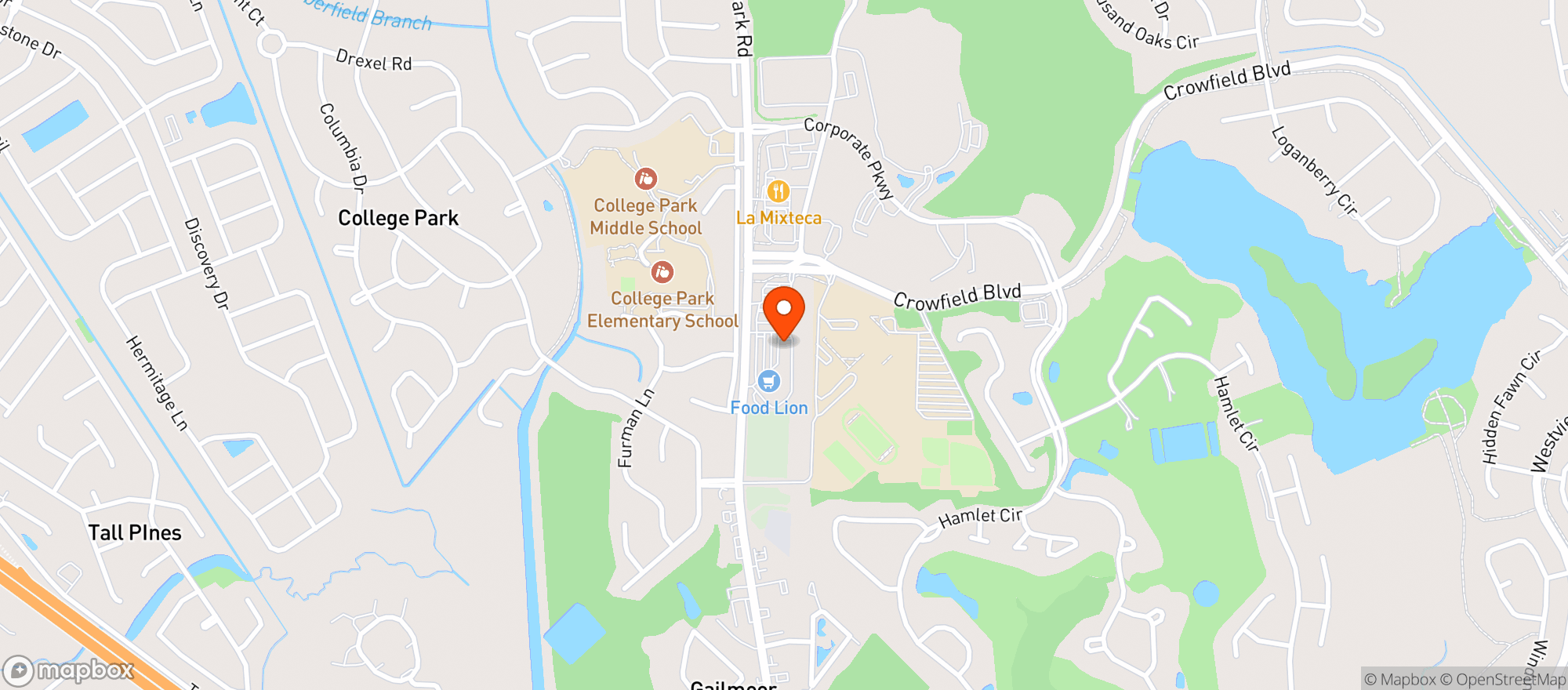 Map showing Ecig College Park Road
