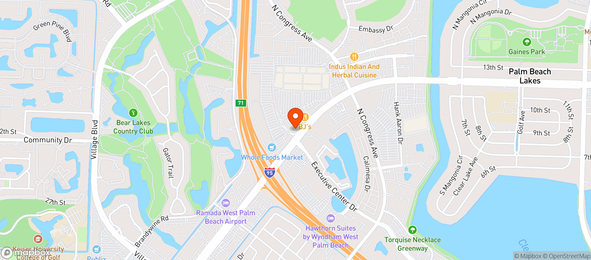 Map showing Vitamin Shoppe - Palm Beach Lakes