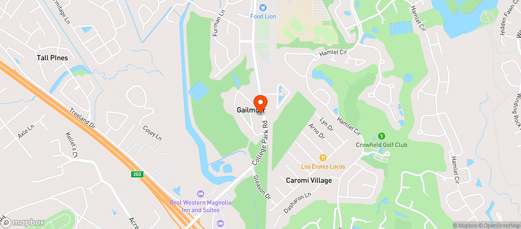 Map showing One Stop Liquor Mart