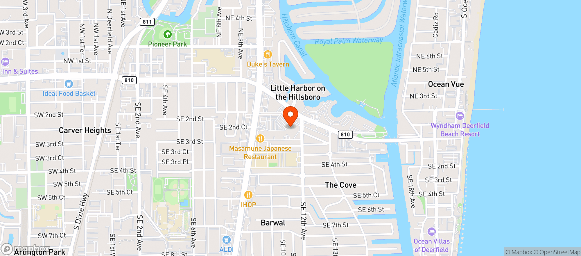 Map showing Publix