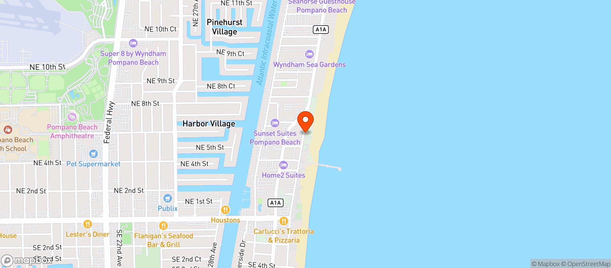 Map showing Beach House
