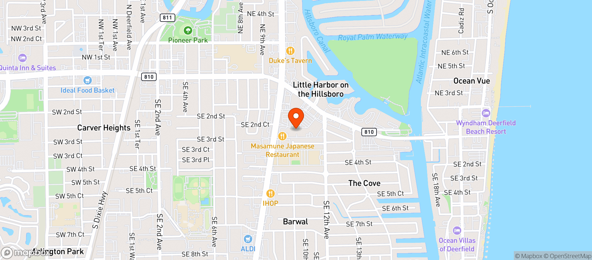 Map showing Gnc