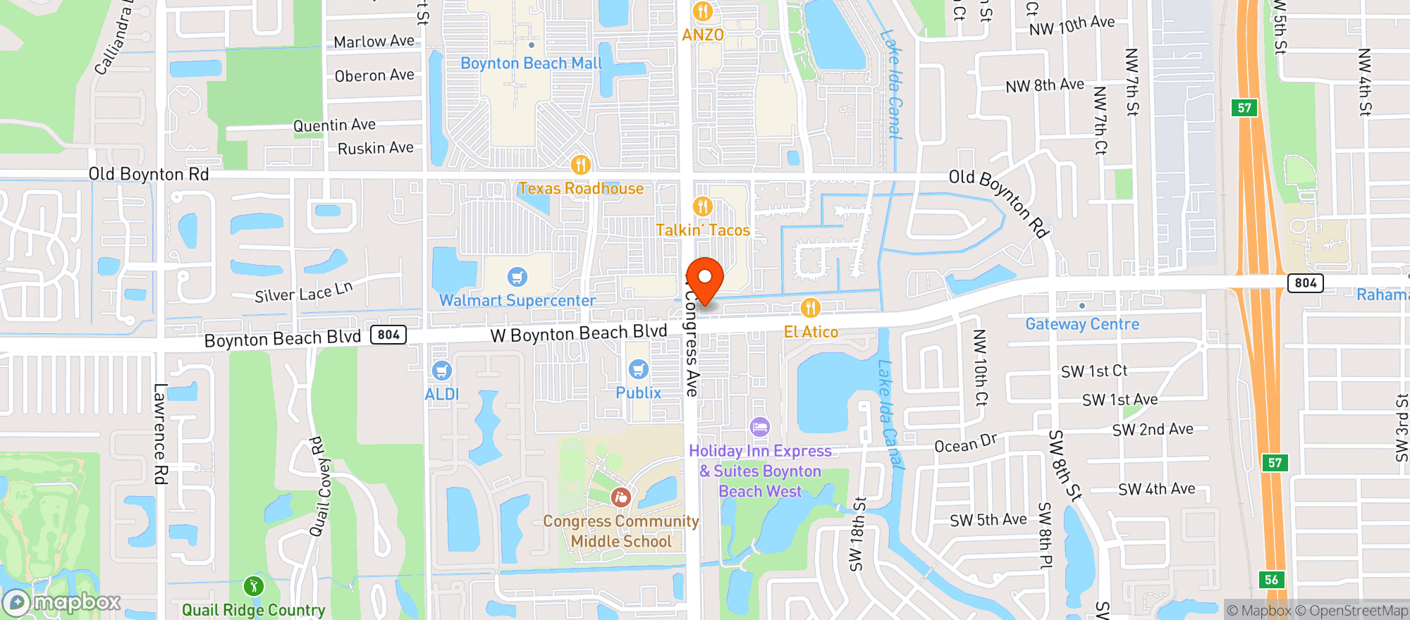 Map showing Vitamin Shoppe - Boynton Beach