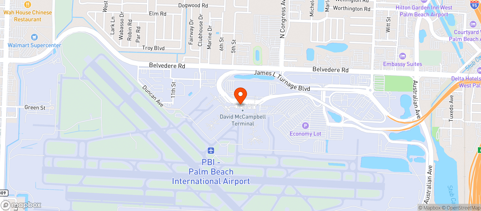 Map showing Samuel Adams Brewhouse