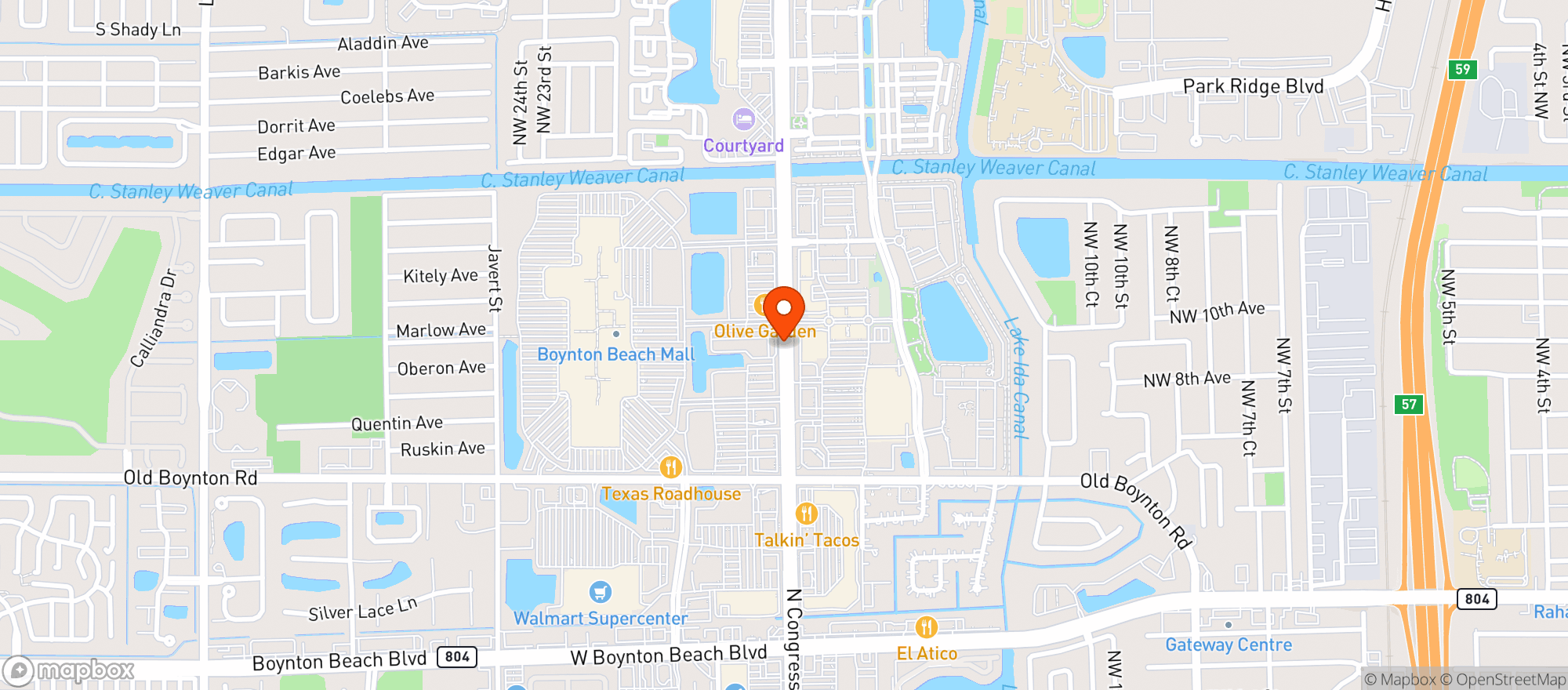 Map showing CASA LINDA