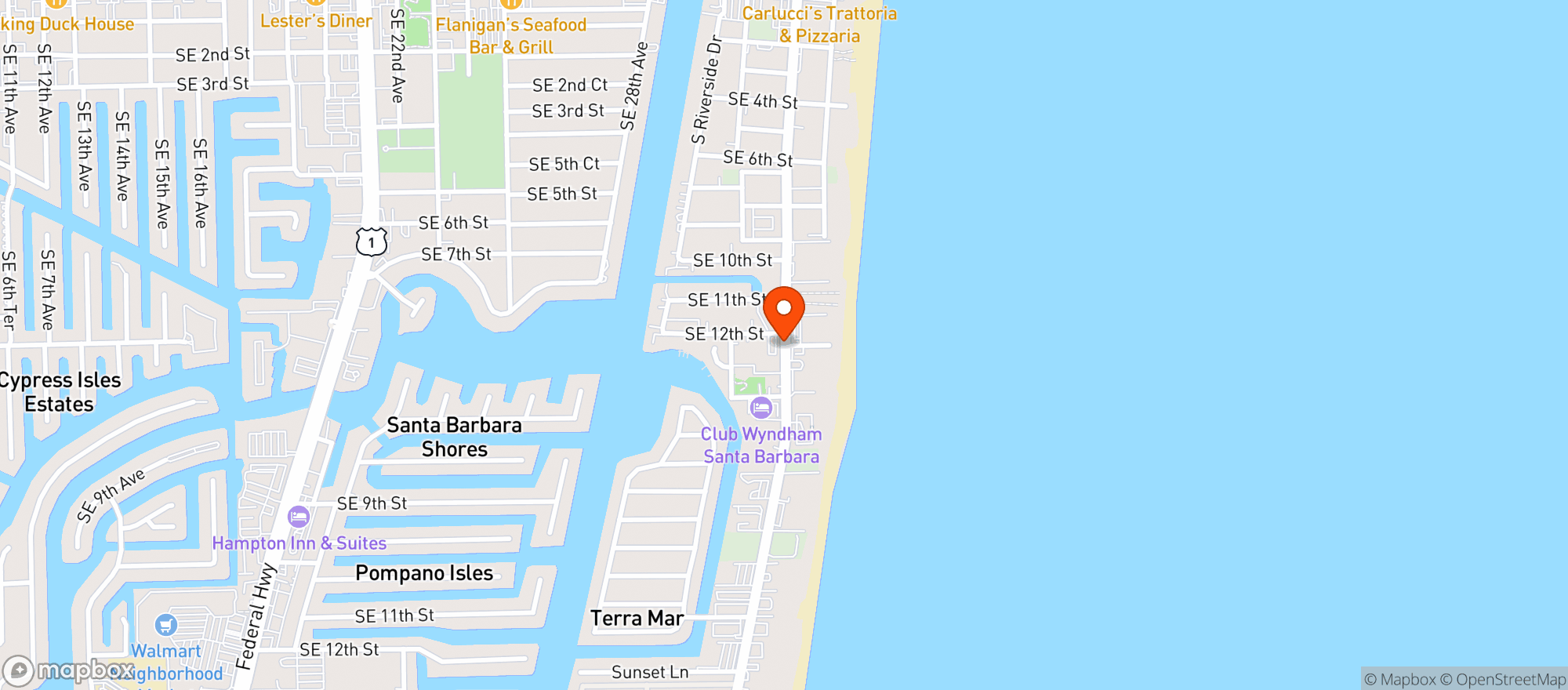 Map showing Seaside Market