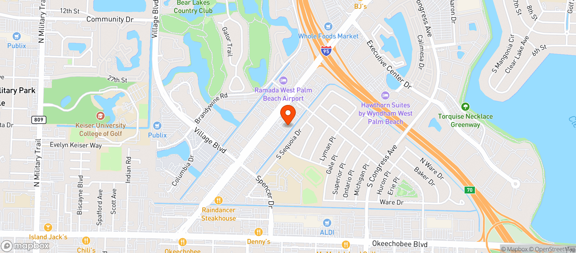 Map showing C Obriens Ranch House