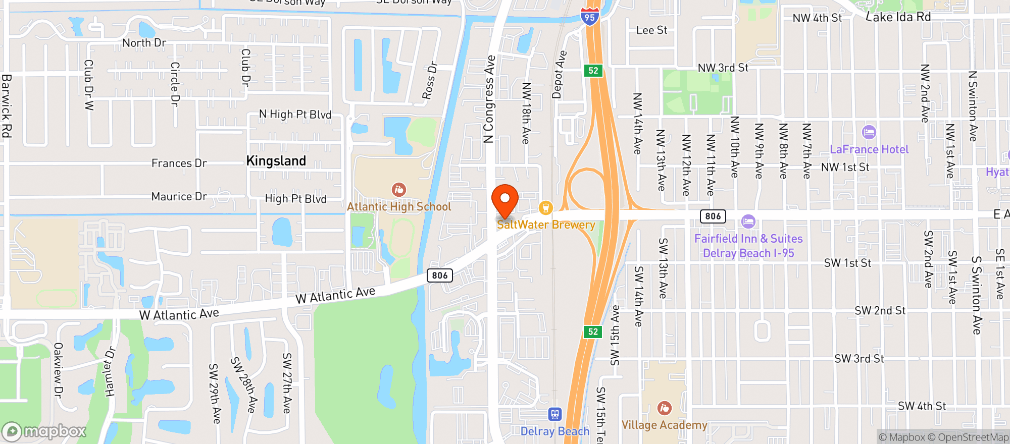 Map showing Delray Chevron