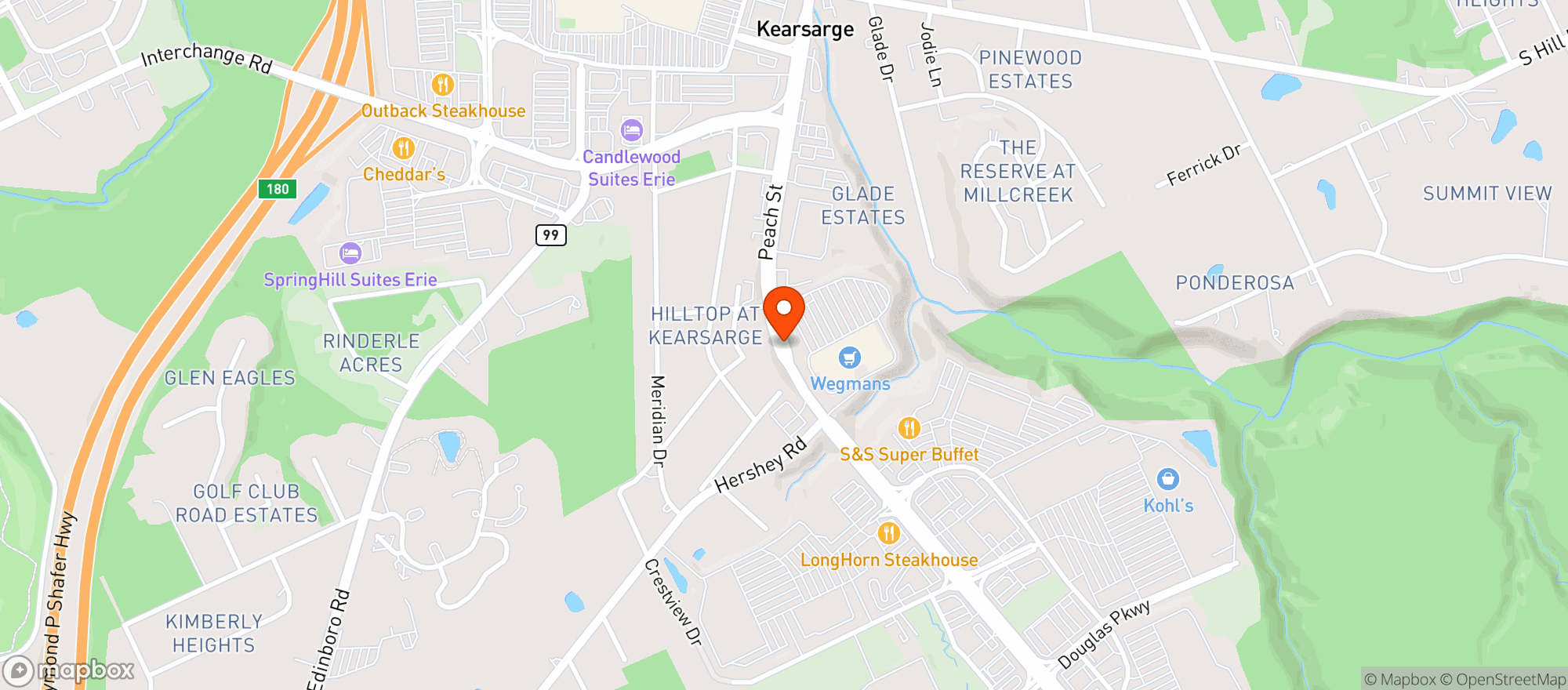 Map showing Wegmans