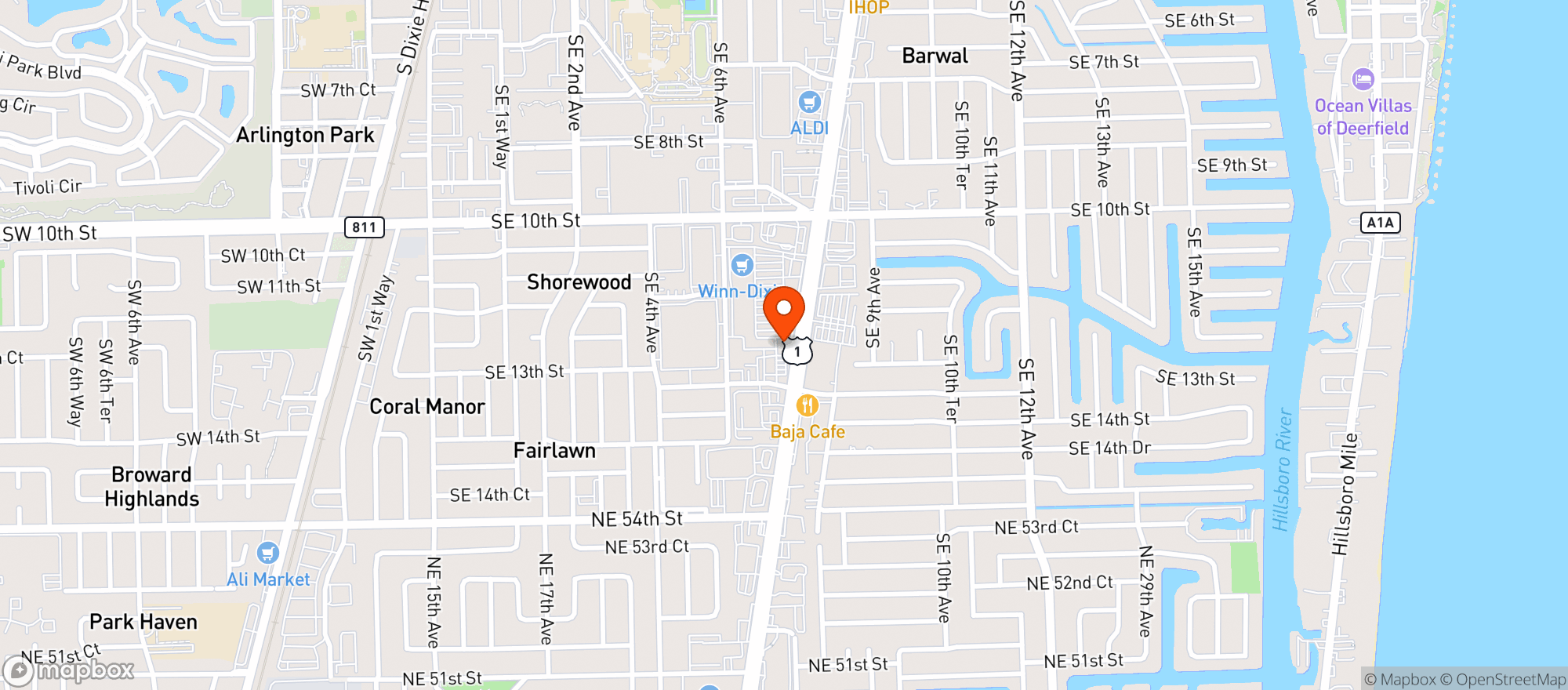 Map showing Buffalo Wild Wings Gril #3910